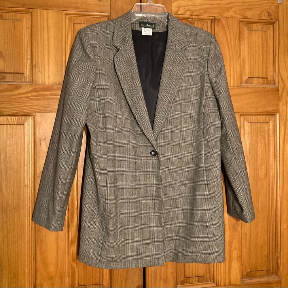 NWOT Harve Benard Vintage 80s Blazer 100% Wool Lined Gray Black Size 12